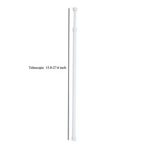 1 Pack Spring Tension Curtain Rod White Adjustable 15.75 to 27.56 Inches, Small Short Expandable Pressure Loaded Curtain Tension Rods for Kitchen, Wardrobe, Windows, Cupboard, Bathroom, Home Closet