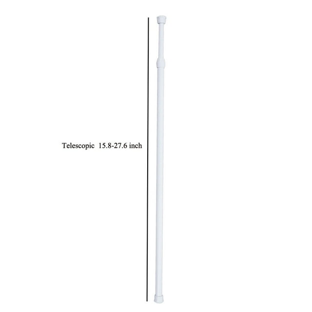 AHMT Home Tension Shower Curtain Rod, White, Premium Adjustable Shower Curtain Rod for Bathroom, Easy No Drill Install – Rust Resistant Spring Tension Shower Curtain Pole(15.8-27.6inch)