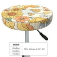 thumbnail image 4 of Haiem Groovy Hippie Flower Mushrooms Cushion Round Bar Chair Seat Cover Bar Chair Cushion Covers Elastic Washable Bar Chair Cover,Protects from Scratches and Stains-12 inch, 4 of 7