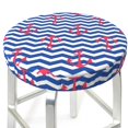 thumbnail image 4 of Bar Stool Covers Round, Nautical Anchors Bar Stool Cushion Covers Seat Cushion With Elastic Bands, Chairs Covers For Kitchen Dining Room 12-14 Inch, 4 of 7