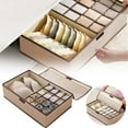 thumbnail image 2 of Home Textile Storage Box, Underwear Storage Box Fabric Student Dormitory Underwear and Socks Organization Box Home Drawer Compartments Storage Box Foldable, a Storage Box, 2 of 6