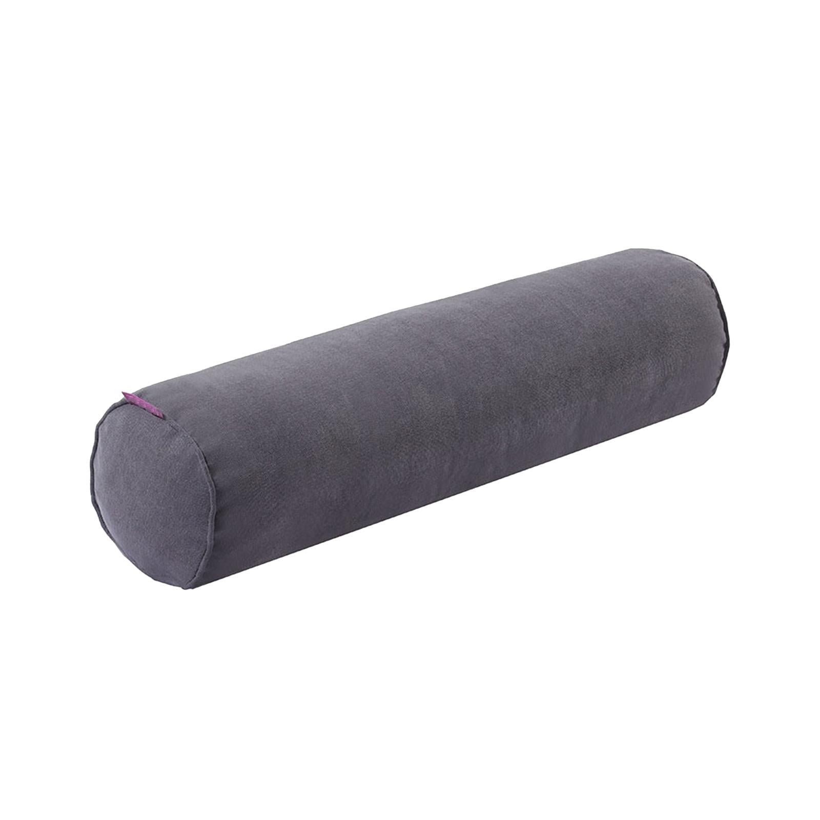 EHJRE Round Neck Pillow Comfortable Cylinder Cushion Cervical Neck Roll Bolster Pillow Hollow Cloth Soft Support for Chair Bed Car Office Suitable for Home Jazz grey