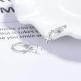 thumbnail image 4 of Cross Dangle Drop Earrings for Women 925 Sterling Silver Cubic Zirconia Small Hoop Earrings Hinged Huggie Hoops Dangling Christmas Jewelry, 4 of 9