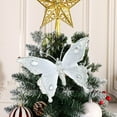 thumbnail image 5 of CuiLiyq Christmas Decoration, Sparkling Butterfly Decoration Clip, For Decorating Christmas Trees Weddings Holidays and Party Scenes (Silver), 5 of 7