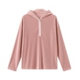 thumbnail image 5 of tarylea Velour Hoodies for Women Long Sleeve Half Zipper Pullover Tops Casual Loose Fall Plain Tops, 5 of 5