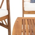 thumbnail image 4 of Safavieh 4 Piece Wood Outdoor Patio Bar Set, Natural/Navy White, 4 of 7