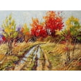 thumbnail image 2 of Chodyukov, Aleksander 24x19 Gold Ornate Wood Framed with Double Matting Museum Art Print Titled - Autumn Way I, 2 of 4