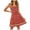Red Womens Summer Dress, variant on USSUMA Boho Floral Printed Women's Dresses Short Mini Sundresses for Women Casual Summer Sleeveless Spaghetti Strap Ruffle Flowy Aline Swing Sun Dress Beach Vacation Square Neck Graduation Dress