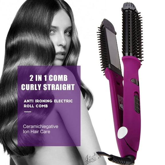 SAVALETOR Ionic Pro Hair Straightener Ceramic Flat Iron Hair Dryer Brush Curling Iron 4 in 1 Styling Tool