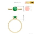 thumbnail image 4 of Angara Natural 0.75 Ct. Emerald Solitaire Engagement Ring in 14K Yellow Gold for Women (Ring Size: 8), 4 of 9