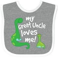 thumbnail image 3 of Inktastic My Great Uncle Loves Me Dinosaur Boys Baby Bib, 3 of 4
