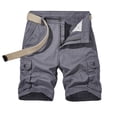 thumbnail image 2 of Abcnature Men's Athletic Shorts, Sports Gym Running Short Pants, Men Casual Solid Zipper Button Pockets Cropped Cargo Shorts, Cargo Casual Hiking Shorts Gray XXL, 2 of 2