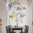 thumbnail image 3 of Vintage Country Balloon Curtains for Windows, Bedroom Curtains 54 Inch Length, Blue Rustic Texas Star Vines Wooden Grain Tie Up Curtains Panels Thermal Insulated Bathroom Curtains Window 42"x54", 3 of 8