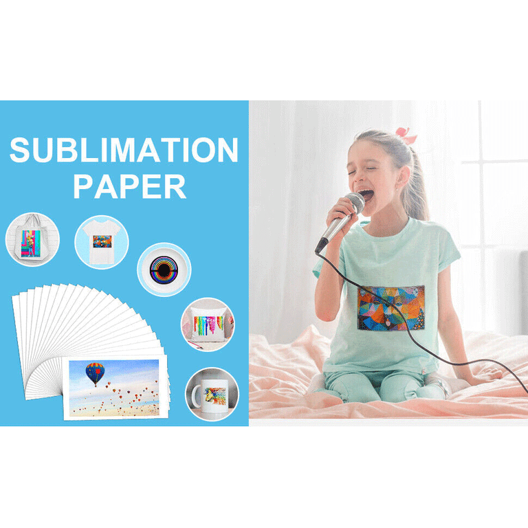 HTVRONT Sublimation Paper 8.5 x 11 inches - 150 Sheets +12 X 20FT Clear  HTV Vinyl for Sublimation