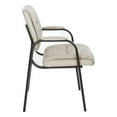 thumbnail image 4 of Guest Chair in Taupe Faux Leather in Black Finish Frame, 4 of 10