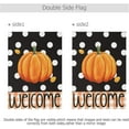 thumbnail image 3 of Fall Welcome Pumpkin Garden Flag 12x18 Autumn Maple Leaves Double Sided Flags Black White House Flag Yard Banners Thanksgiving Day Home Decorations Gifts, 3 of 6