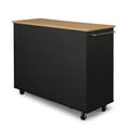 thumbnail image 2 of Homestyles Storage Plus Wood Kitchen Cart in Black, 2 of 29