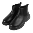 thumbnail image 1 of Botas de cuero sintético para hombre, informales, con suela de goma suave, transpirables, antideslizantes, para negocios, color negro 41, 1 of 15