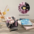 thumbnail image 3 of Floral Pattern on Black Tissue Box Cover Leather Square Rectangle Tissue Box Holder for Bathroom Living Room Desk Office Decor, 3 of 7