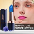thumbnail image 2 of 1pc Blue Color Changing Lip Balm Waterproof Moisturizing Long Lasting Temperature Change Color Lipstick Balm Lips Makeup, 2 of 5