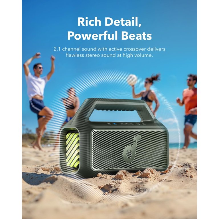 Soundcore Boom 2 by Anker, Outdoor Speaker, 80W, Subwoofer