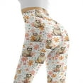 thumbnail image 5 of DISNIMO Sloth Floral Printed High Waisted Yoga Pants for Women, Soft Workout Leggings Breathable Yoga Pants Leggings for Workout Sport, White, 2XL, 5 of 6