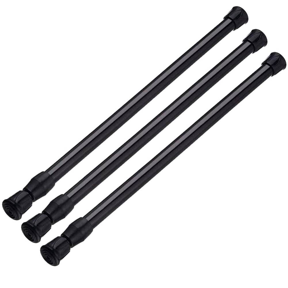 4PCS Tension Rods Adjustable Spring Steel Cupboard Bars Tension Curtain Rods US 