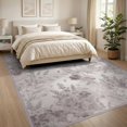 thumbnail image 3 of ODIKA 8'x10' Washable Area Rug Watercolor Ombre Botanical Motif Abstract Swirl Gradient Purple Flowing Dynamic for King Size Bedroom Under Bed, Master Suite, Non-Shedding, Easy Care, 3 of 7