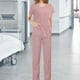 thumbnail image 3 of Conjunto de uniformes para mujer, pantalones superiores de enfermera, trajes de trabajo de médico, ropa cómoda para el de mascotas, SPA, Rosa Macarena Pantalones médicos de enfermera, 3 of 7