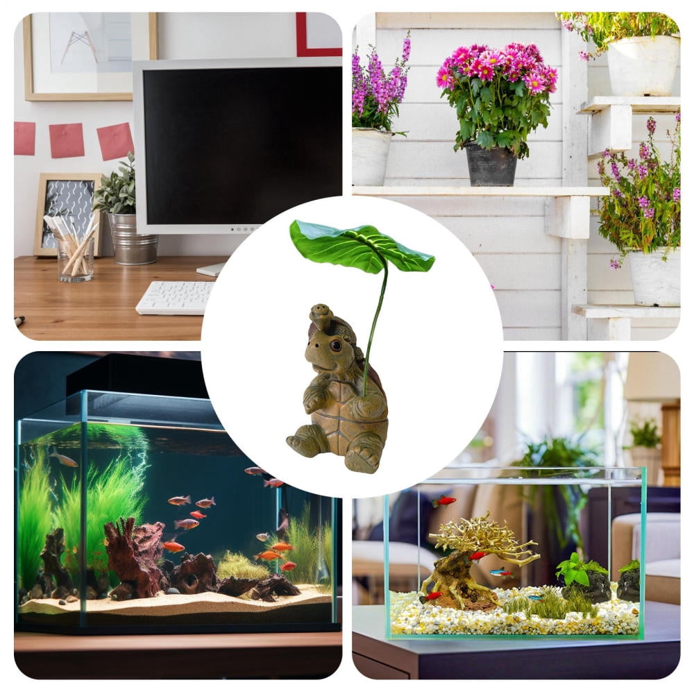 Ksruee Sea Turtle Figurines Sea Turtle Decor for Aquarium Fish Tank Resin Aquarium Animal Tortoise for Planter Terrarium Home Desk Flower Pot Fairy Garden Landscape delightful