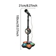 thumbnail image 2 of Yucurem 2026 Star Microphone with Stand, All in One Microphone Toy for Birthday Parties Singing, Portable Karaoke Machine for Singing, Music Play for Kids (Black), 2 of 6