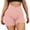 Pink, variant on LIIPEE Women Yoga Shorts Solid Color Elastic High Waist Slim Fit Leggings Shorts With Pockets Female Versatile Yoga Workout Shorts,Army Green,L