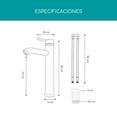 thumbnail image 3 of Llave Mezcladora Grifo Monocomando Alto para Lavabo Brucke Línea Bastei – Acero Inoxidable con Acabado Cromado, 3 of 9