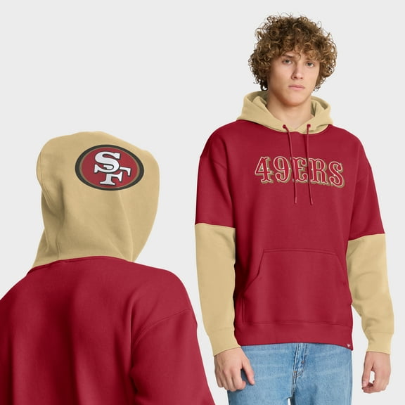 Men's Fanatics Scarlet San Francisco 49ers Helmet Pullover Hoodie