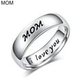 thumbnail image 4 of Titanium Steel Mom Son I Love You Carved Letter Finger Ring Mother's Day Jewelry, 4 of 5