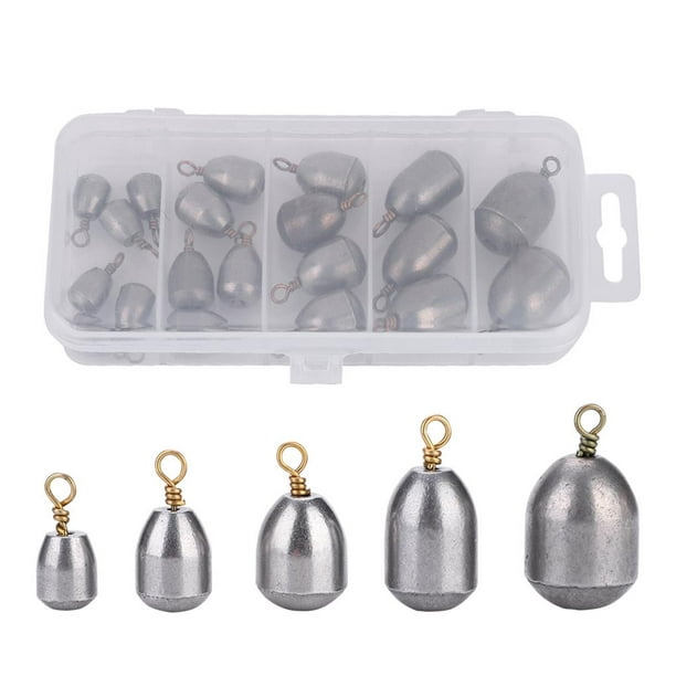 20pcs Outdoor Fishing Sinkers Weight Set Angler Tackle Accessory