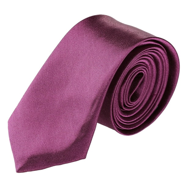 CORBATAS DE HOMBRE DE COLOR SÓLIDO PARA EL DÍA DEL PADRE, CORBATAS SLIM DE NEGOCIO, BURDEOS, TALLA ÚNICA