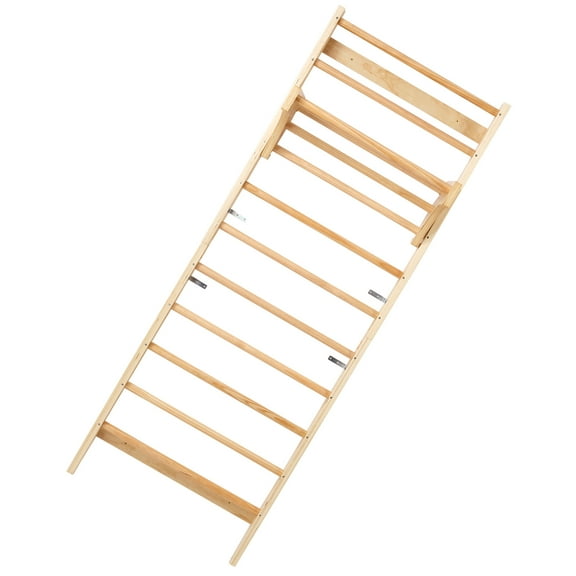 KFFKFF Swedish Ladder Wall Gym, 10-Level Solid Wood Indoor Climbing Ladder, 220lbs Capacity for Kids and Adults, Gymnastic Stall Bars with Pull-Up Bar - Perfect for Home Fitness and Play