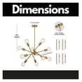 thumbnail image 6 of Modern Sputnik Chandelier Lighting 10 Lights with Adjustable Arms Pendant Lighting, 6 of 8