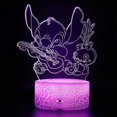 thumbnail image 1 of Figura de anime Stitch Lilo y Stitch con animales lindos, personaje 3D con ilusión óptica LED, luz nocturna para dormir, 1 of 5