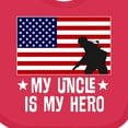 thumbnail image 4 of Inktastic Military Uncle is My Hero Us Flag Boys or Girls Baby Bib, 4 of 4