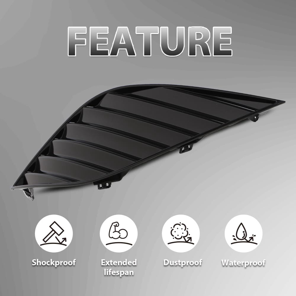 Right Side Fog Light Cover For 2018-2020 Toyota Camry SE - Black Textured Replacement