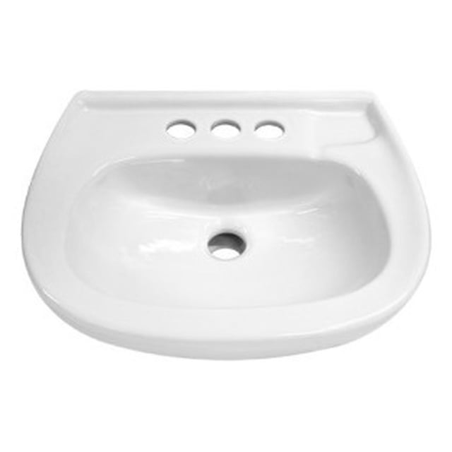 Lavabo Blanco Cerámico con Rebosadero Cato Mod. Lucas blanco