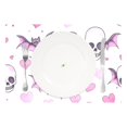 thumbnail image 2 of Ryvnso Placemats Set of 4 Skull Bats Hearts Dining Mats Heat-Resistant Non-Slip Washable Table Mat, 2 of 8