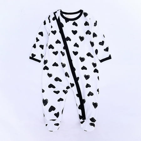 

QISIWOLE Autumn Baby Kids Double Zipper Clothes Sleeping Pajamas Rompers Newborn Overalls summer sale