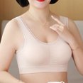 thumbnail image 2 of Womens Plus Size Bra, Push Up Lace Trim High Elastic Thin Sports Bra Without Underwire Beige 4XL, 2 of 4