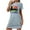 Blue2, variant on Jgppe Valentine Nightgowns for Women Casual Printed Comfy Pullover Short Sleeve Nightshirt Sleepwear