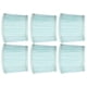 thumbnail image 4 of Juego de 6 lámparas de pared E14 con pantalla de tela y borde dorado en color azul claro, 4 of 8