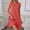 Watermelon Red, variant on FengLS Womens Sundress Fashion Ruffle Hem Sleeveless Tank Mini Dress Summer Beach Comfy Round-Neck Knee-Length Dress