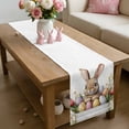 thumbnail image 6 of Bunny Eggs Easter Table Runner 70 Inches Long for Kitchen Dining, Spring Botanical Blossom Motif Dresser Scarf Farmhouse, Dining Table Decorations for Wedding/Parties, 13 x 70 In, 6 of 8